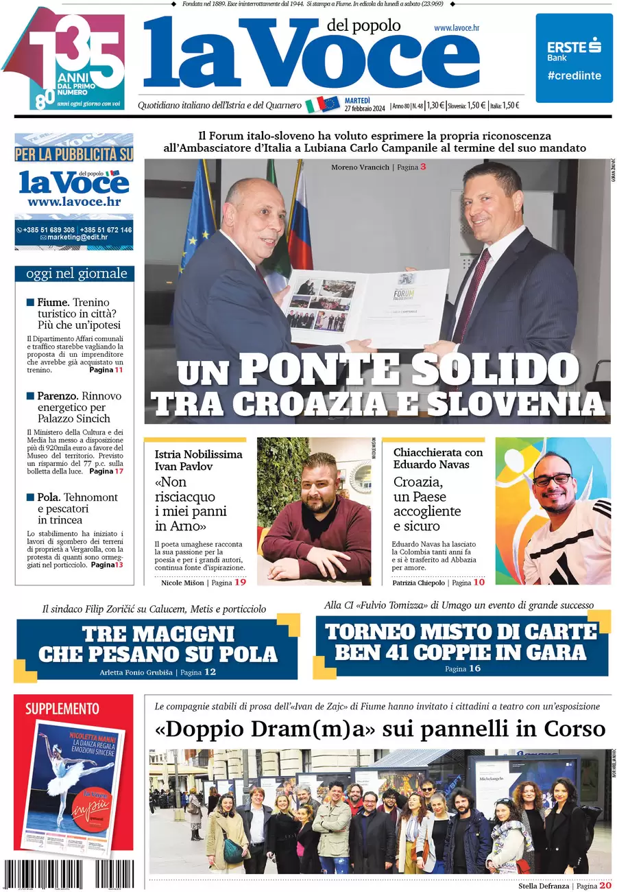 anteprima della prima pagina di la-voce-del-popolo del 26/02/2024