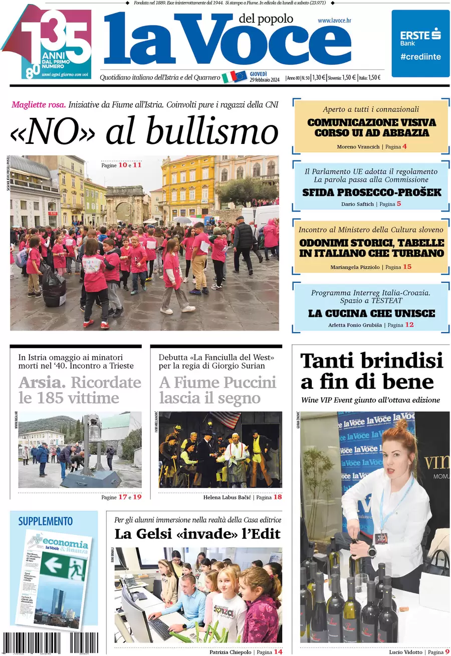 anteprima della prima pagina di la-voce-del-popolo del 28/02/2024