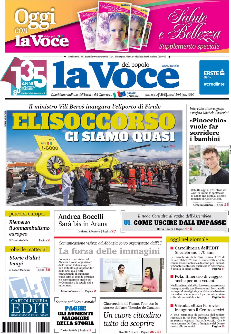 anteprima della prima pagina di la-voce-del-popolo del 01/03/2024