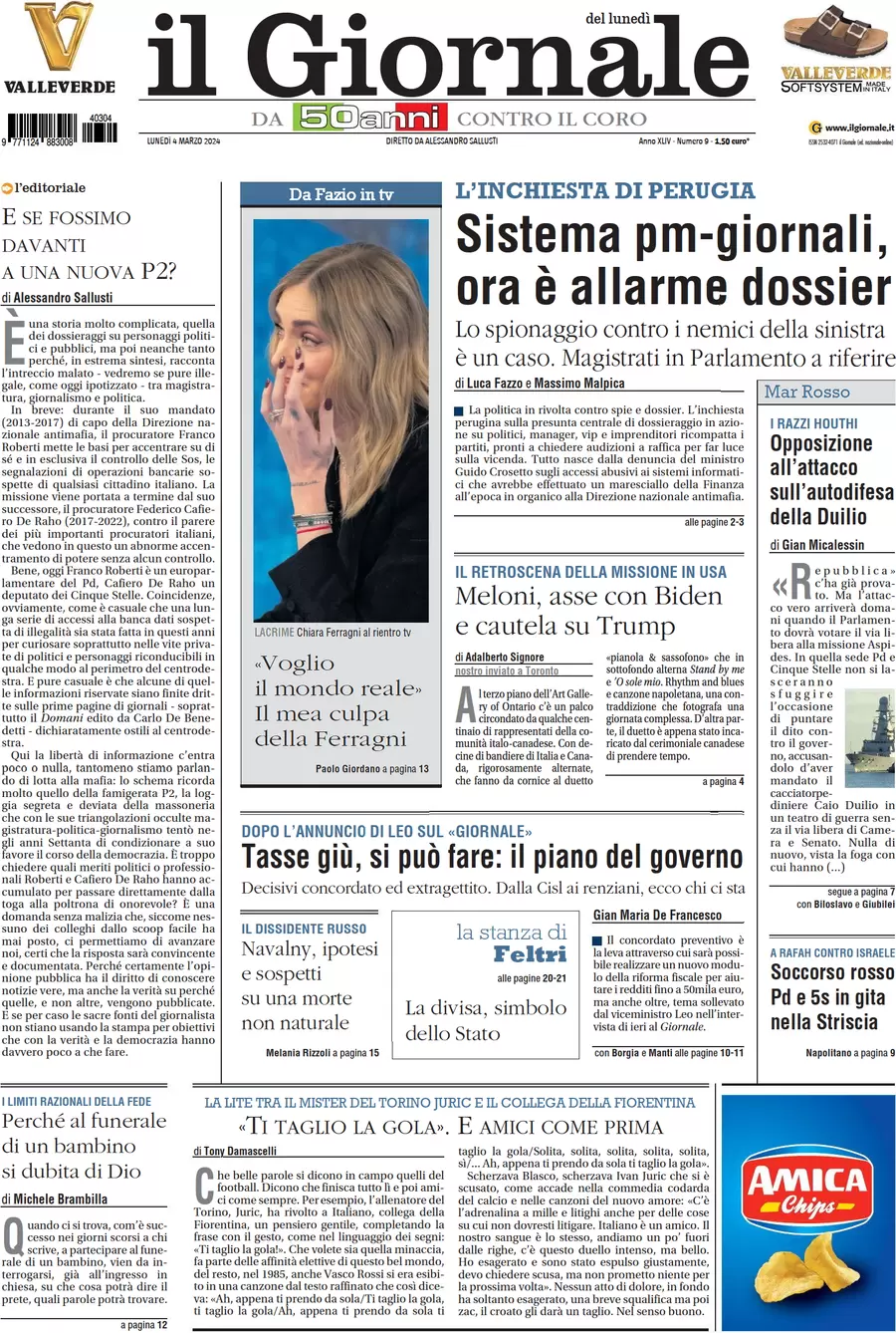 anteprima della prima pagina di il-giornale del 03/03/2024