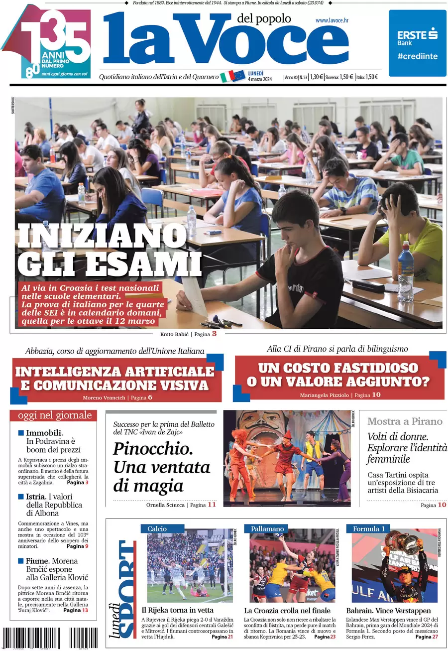 anteprima della prima pagina di la-voce-del-popolo del 03/03/2024