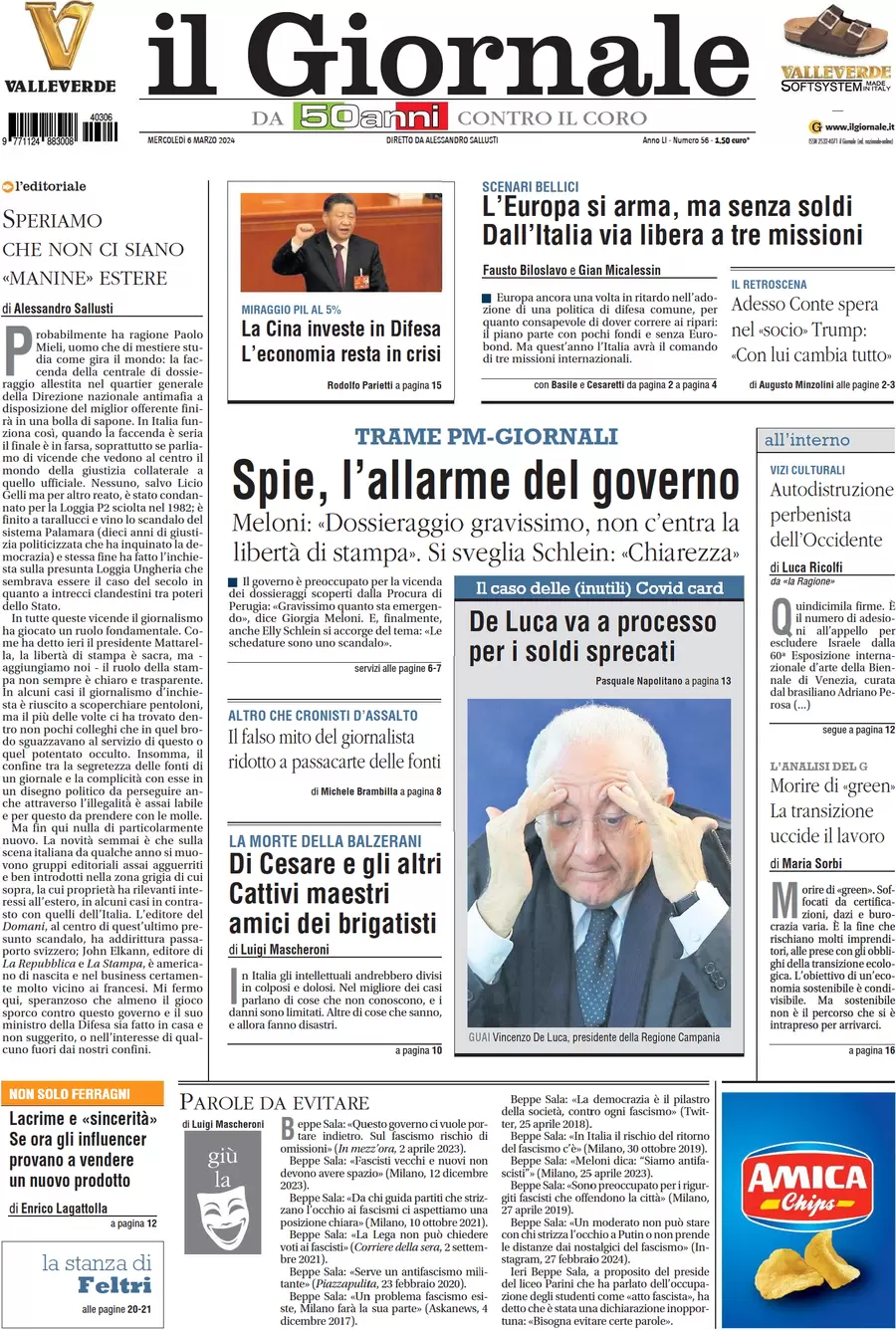 anteprima della prima pagina di il-giornale del 05/03/2024