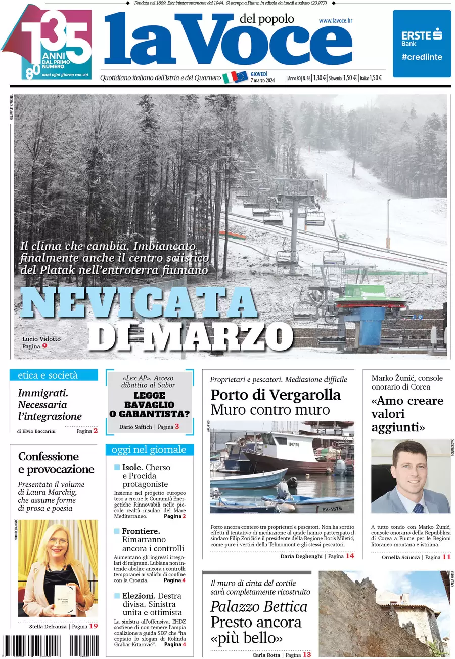 anteprima della prima pagina di la-voce-del-popolo del 06/03/2024