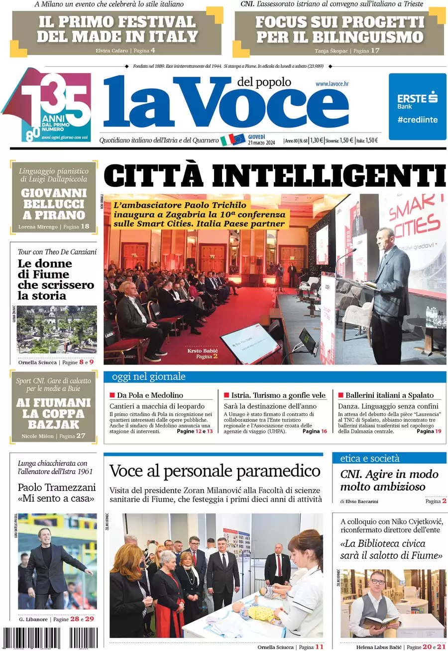anteprima della prima pagina di la-voce-del-popolo del 21/03/2024