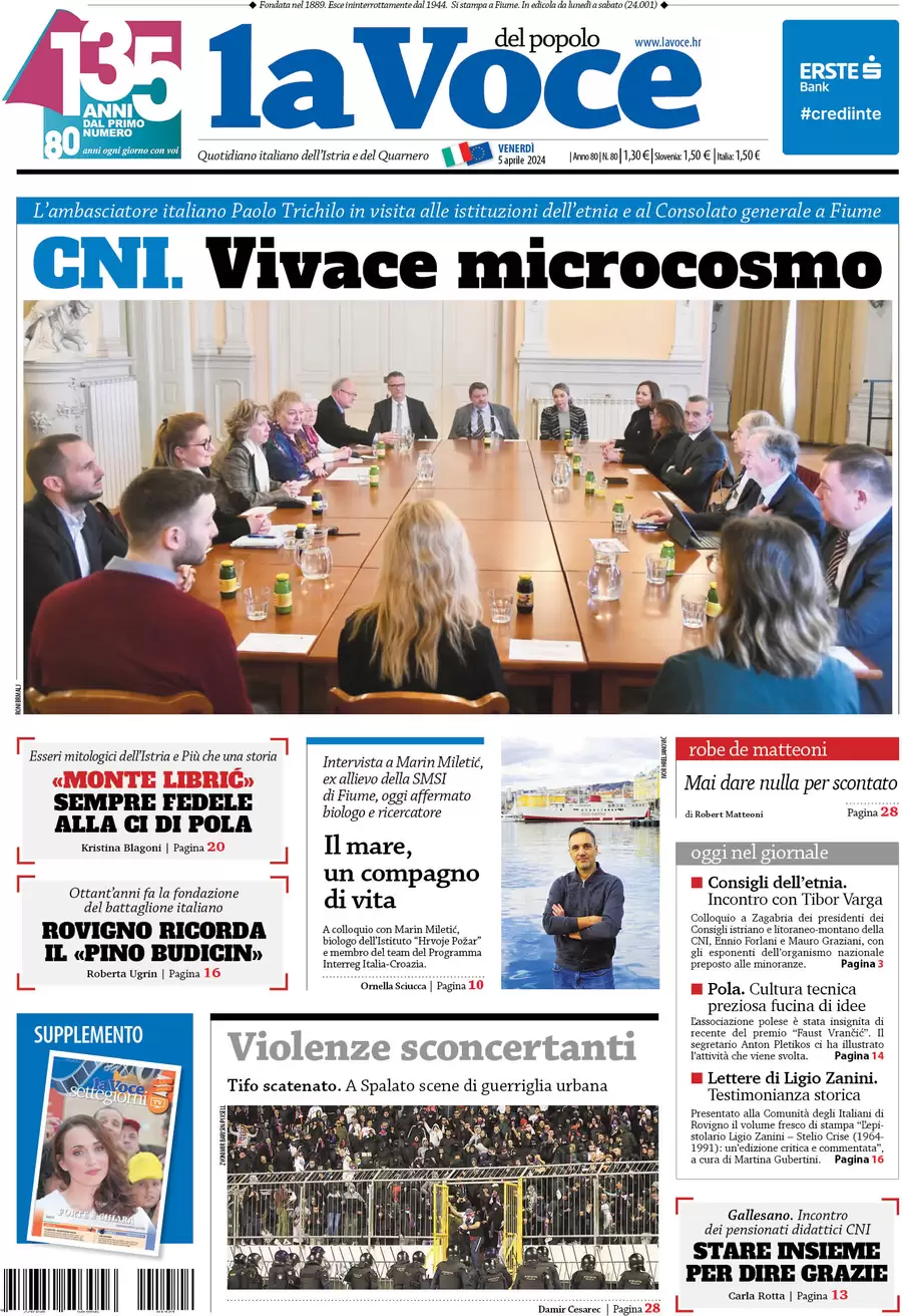 anteprima della prima pagina di la-voce-del-popolo del 05/04/2024