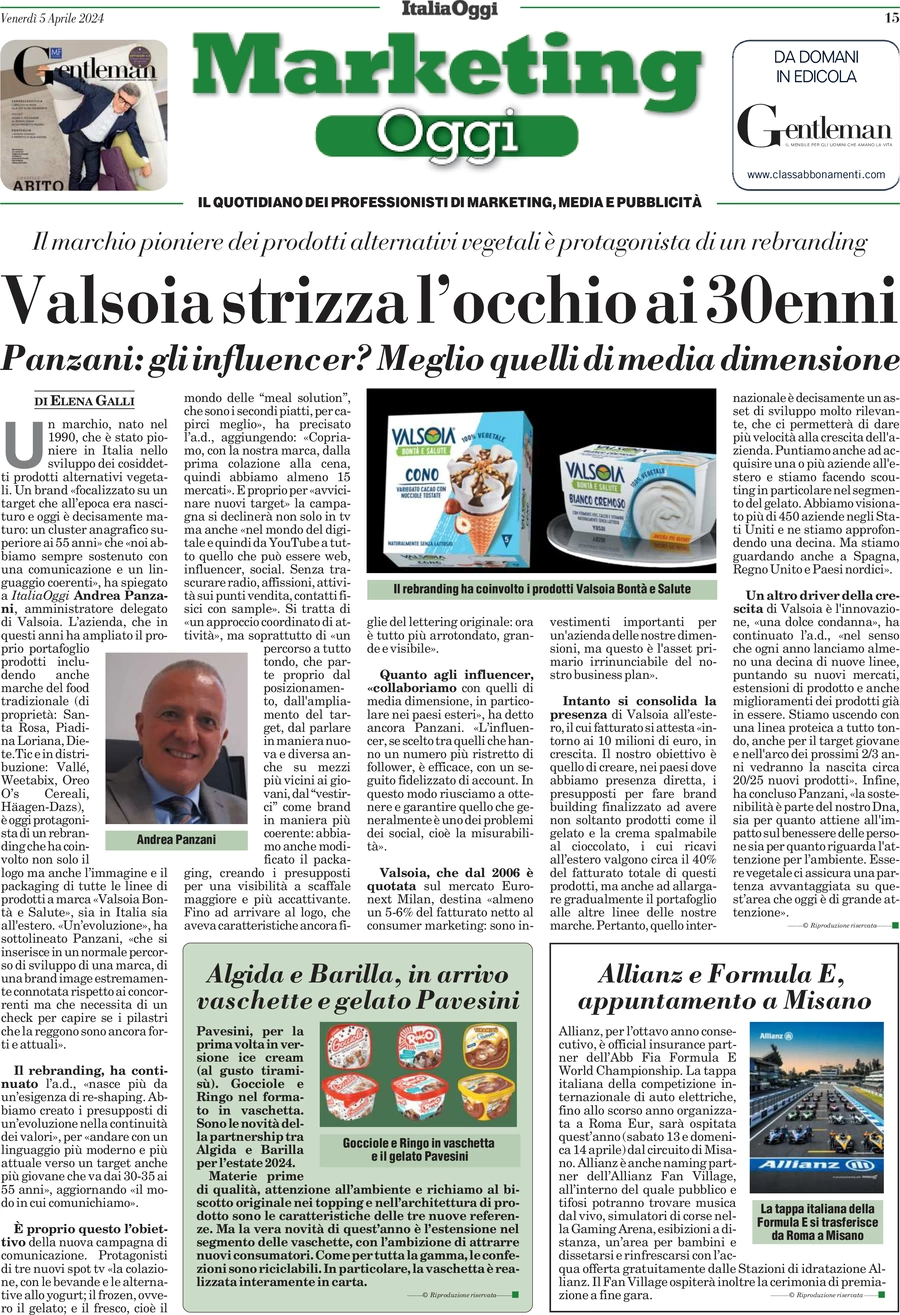 anteprima della prima pagina di marketing-oggi del 05/04/2024