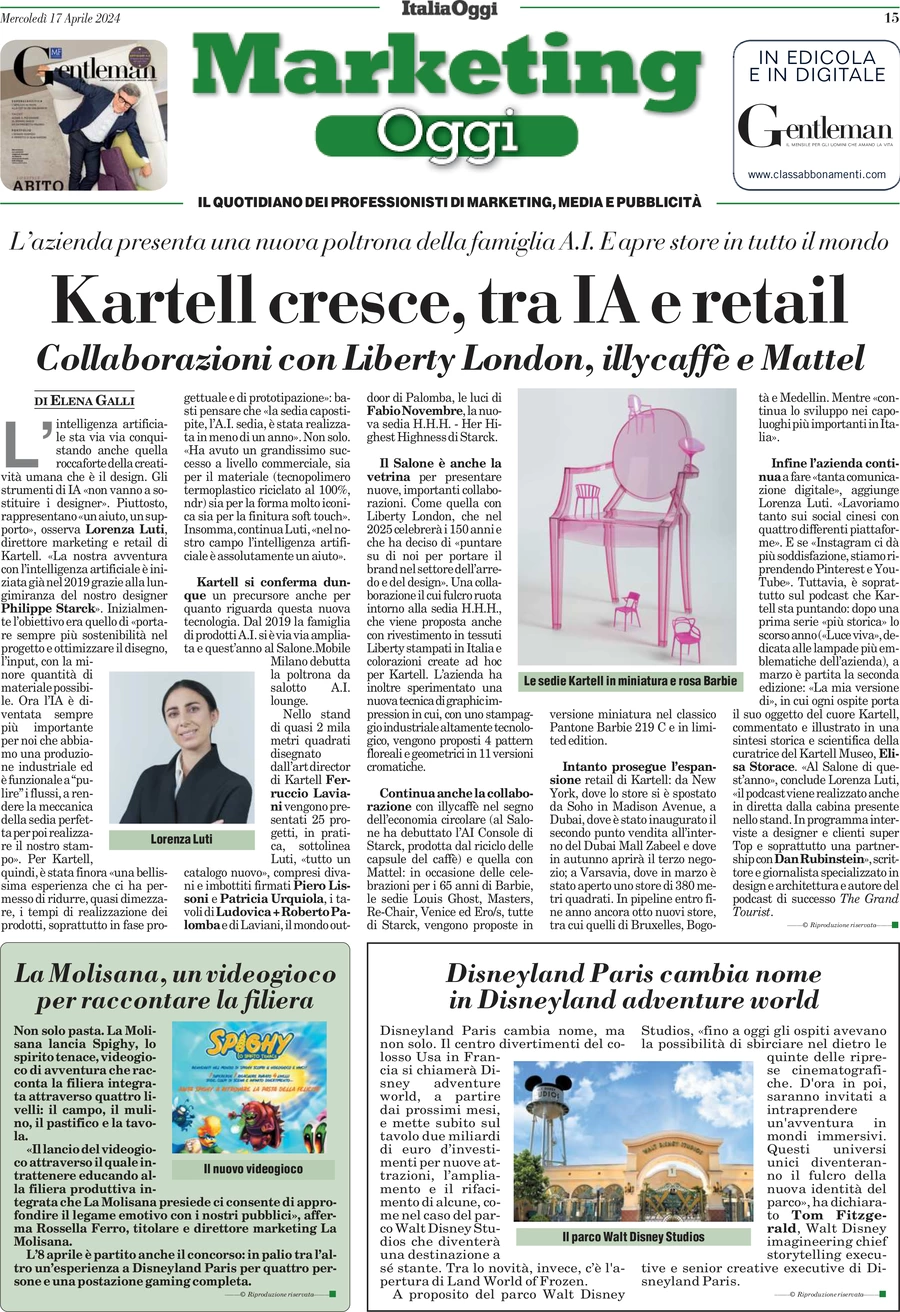 anteprima della prima pagina di marketing-oggi del 17/04/2024