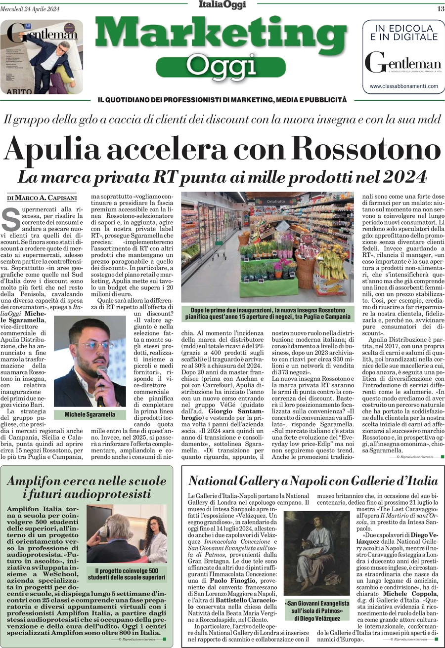anteprima della prima pagina di marketing-oggi del 24/04/2024