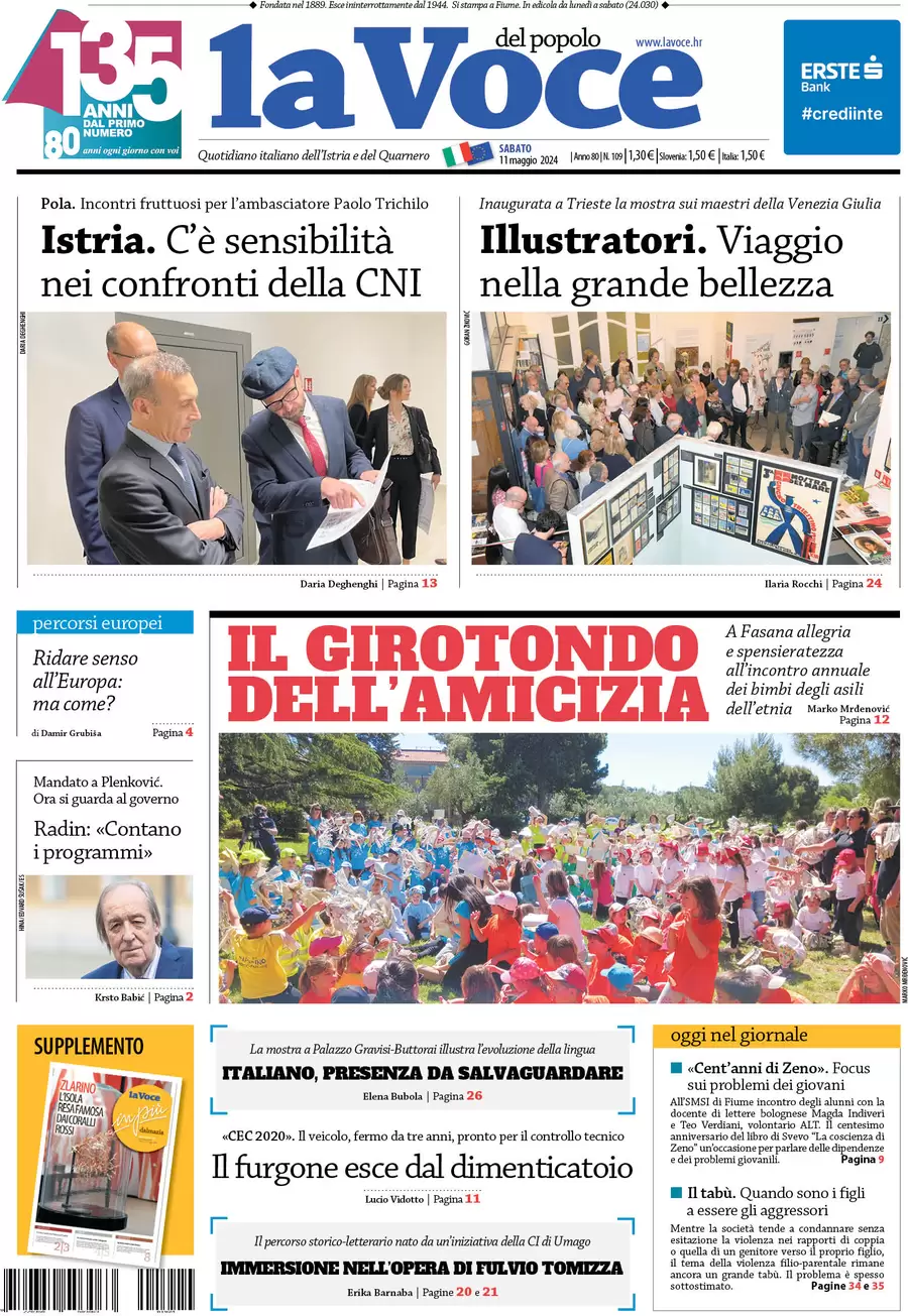 anteprima della prima pagina di la-voce-del-popolo del 11/05/2024