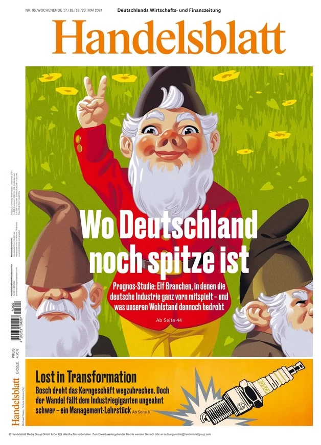anteprima della prima pagina di Handelsblatt