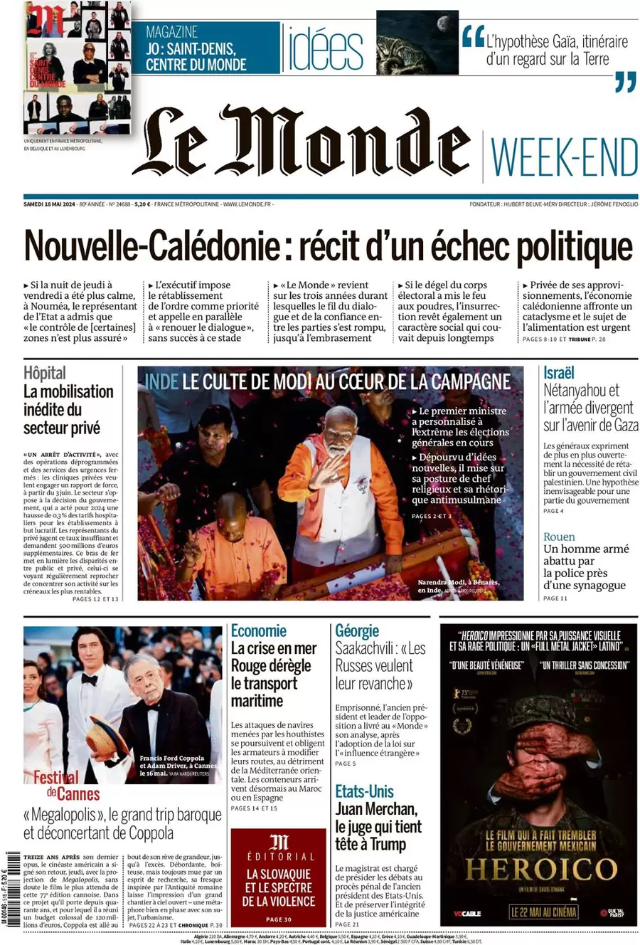 anteprima della prima pagina di Le Monde