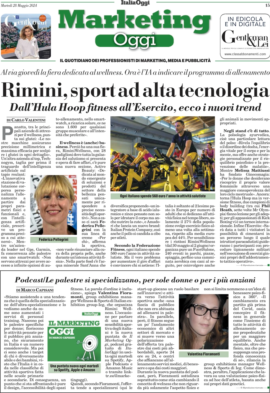 anteprima della prima pagina di marketing-oggi del 28/05/2024