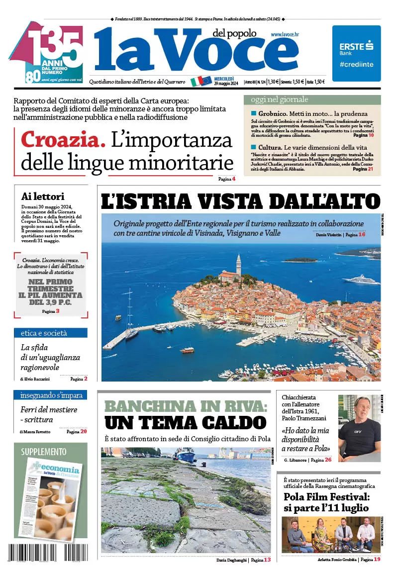 anteprima della prima pagina di la-voce-del-popolo del 29/05/2024