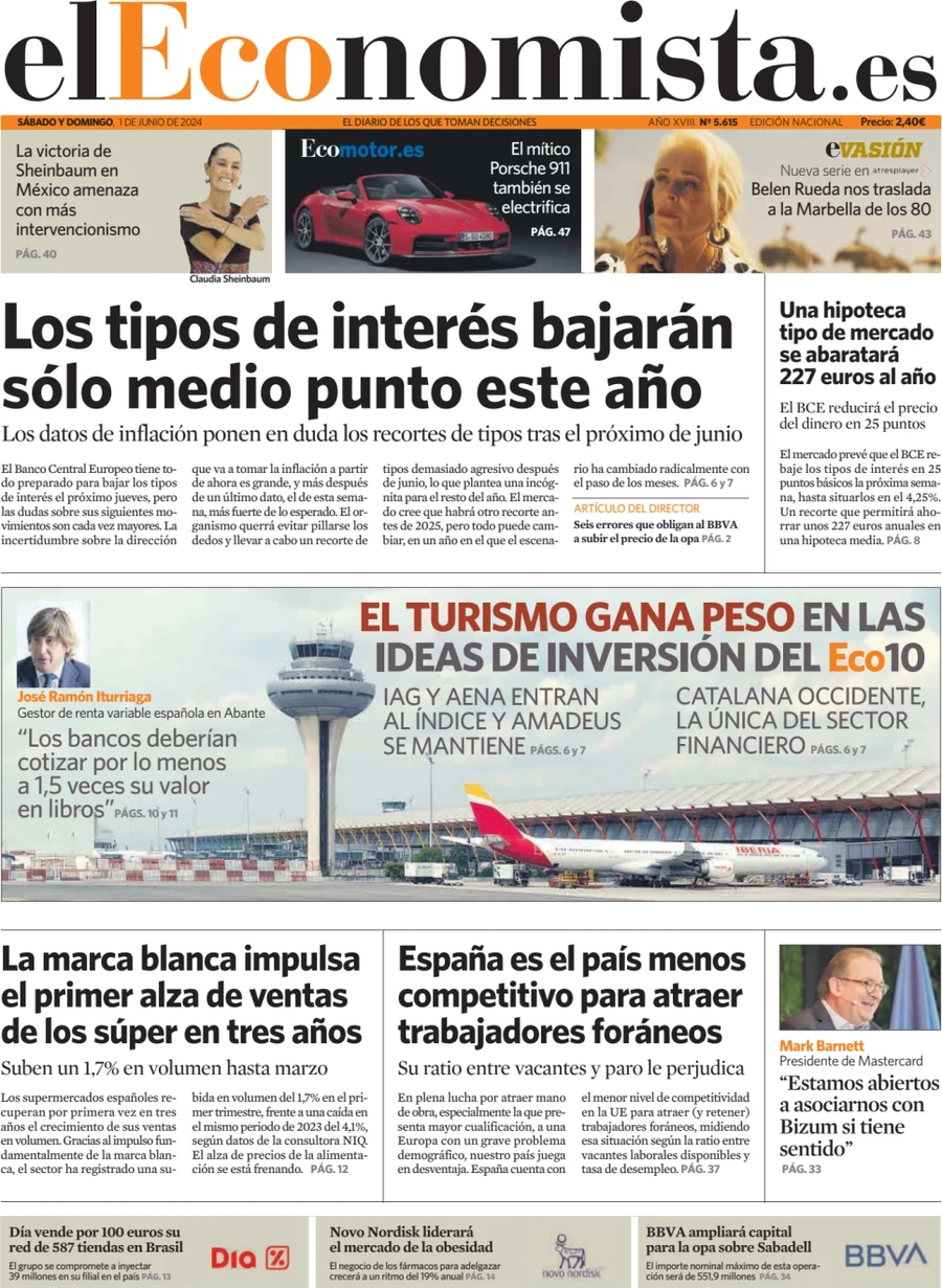 anteprima della prima pagina di el-economista del 01/06/2024