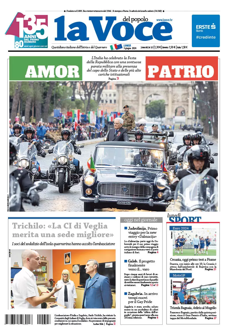 anteprima della prima pagina di la-voce-del-popolo del 03/06/2024