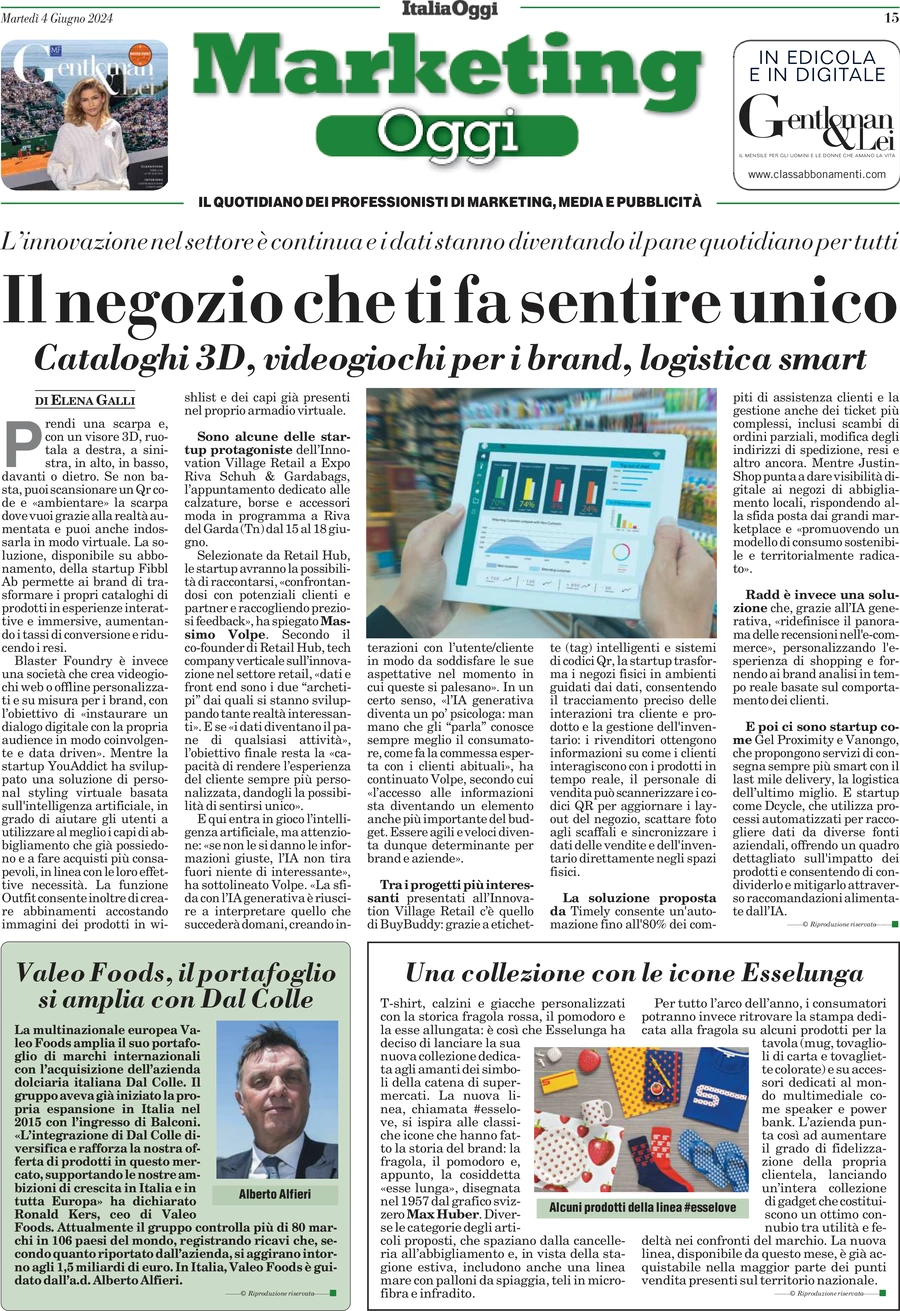 anteprima della prima pagina di marketing-oggi del 04/06/2024