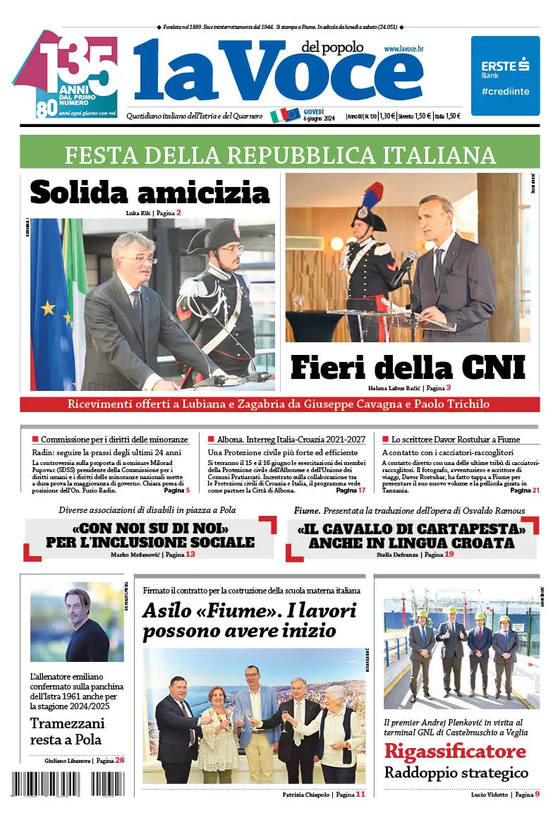 anteprima della prima pagina di la-voce-del-popolo del 06/06/2024