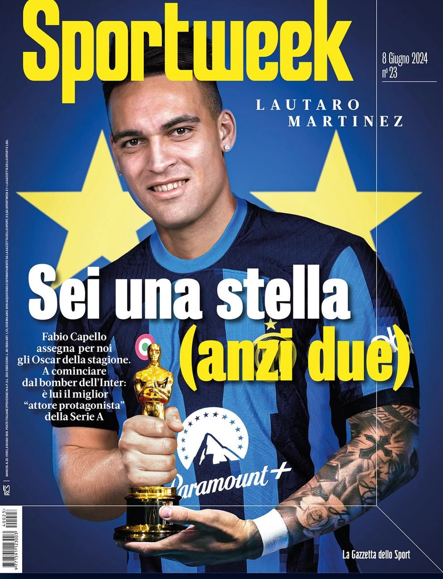 anteprima della prima pagina di sportweek-la-gazzetta-dello-sport del 07/06/2024