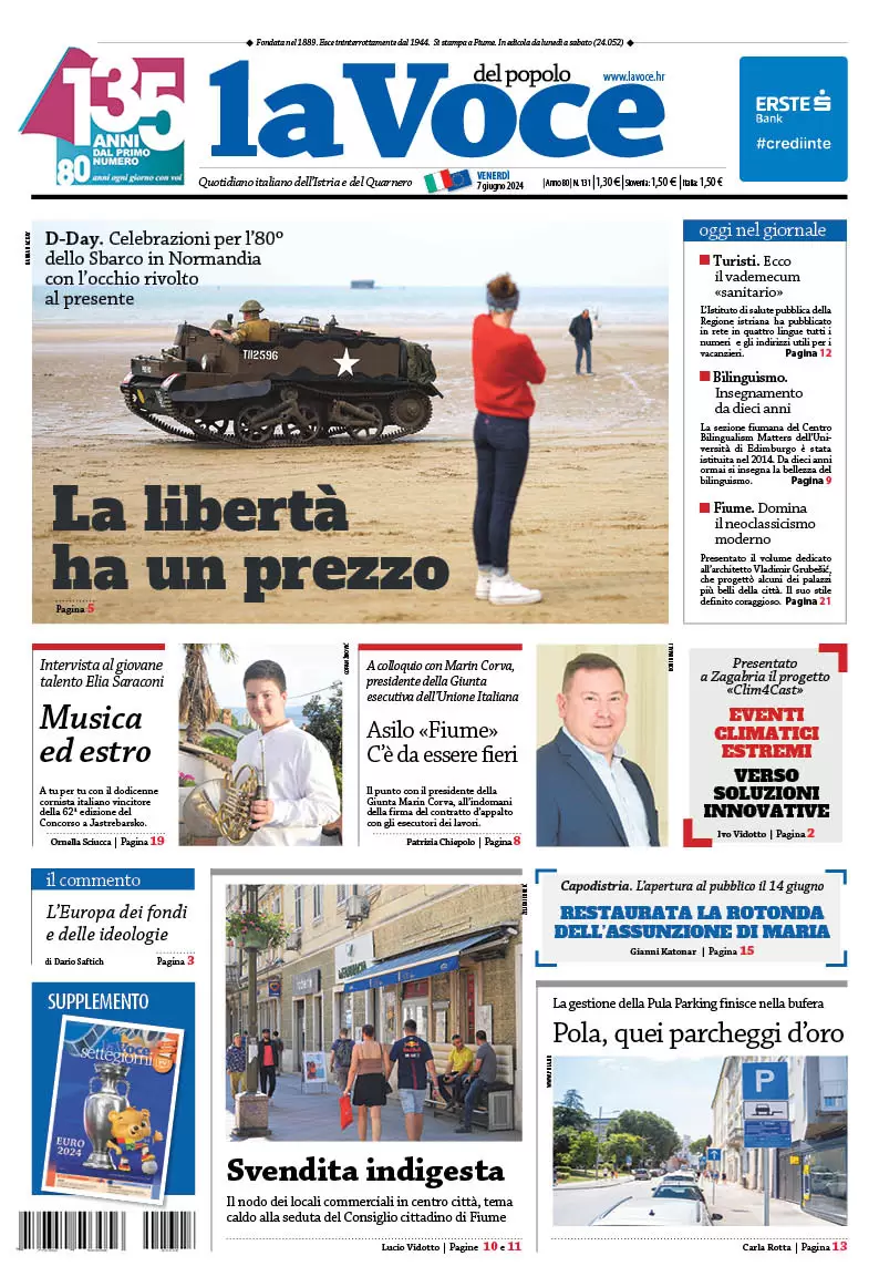 anteprima della prima pagina di la-voce-del-popolo del 07/06/2024
