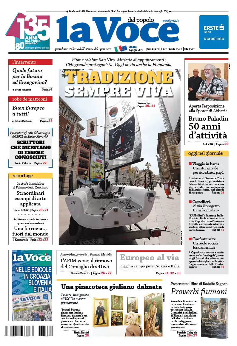 anteprima della prima pagina di la-voce-del-popolo del 15/06/2024