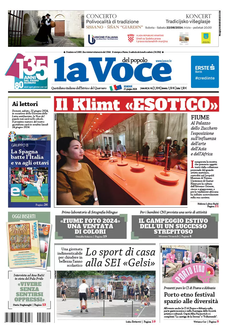 anteprima della prima pagina di la-voce-del-popolo del 21/06/2024