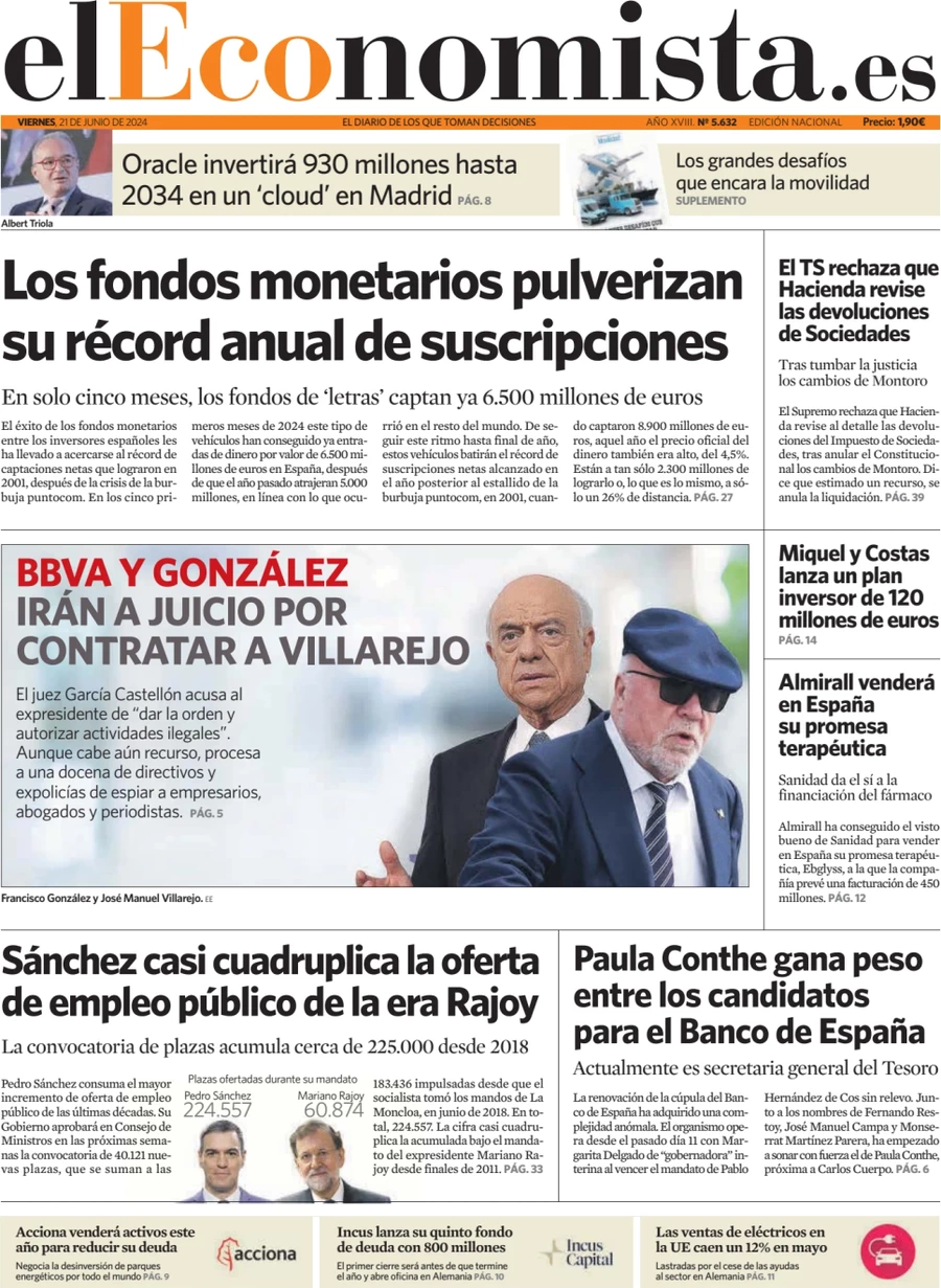 anteprima della prima pagina di el-economista del 21/06/2024
