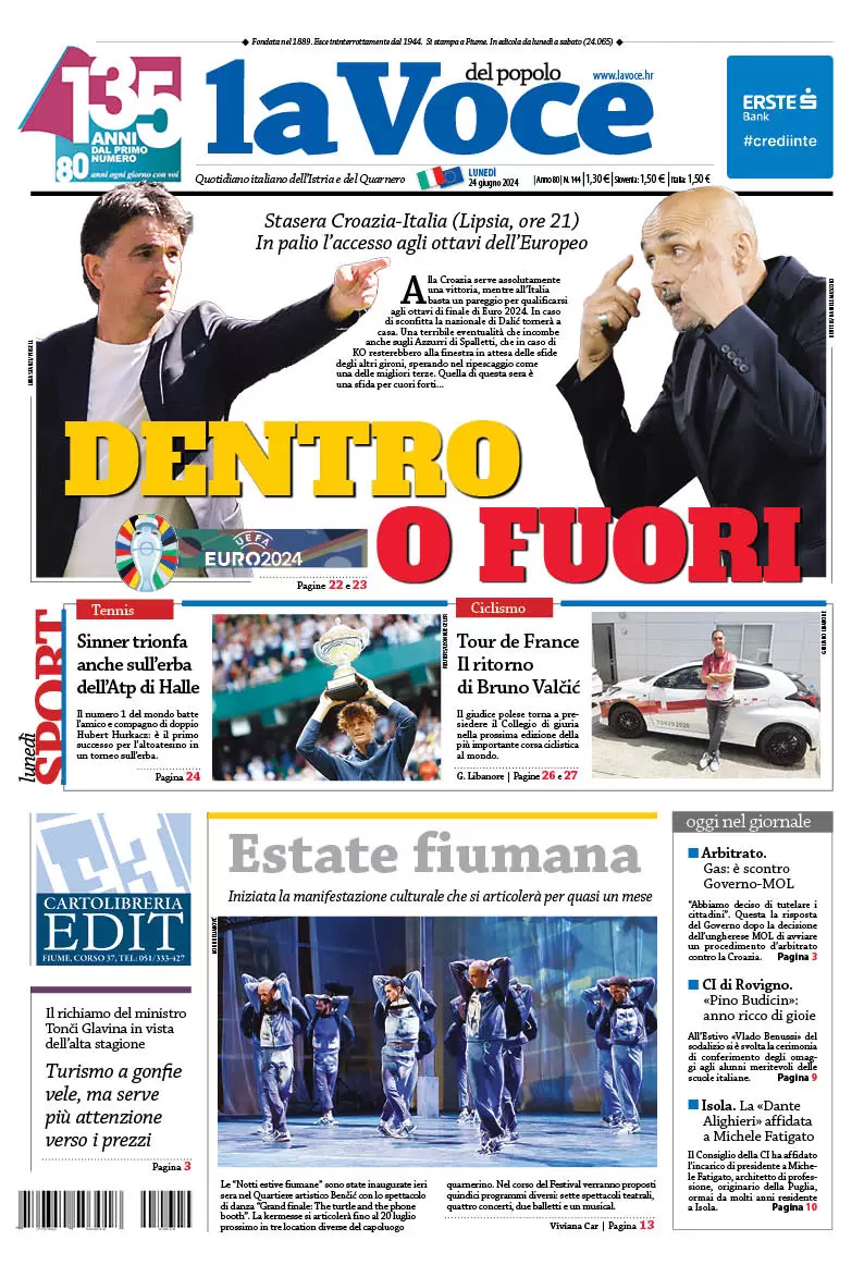 anteprima della prima pagina di la-voce-del-popolo del 24/06/2024
