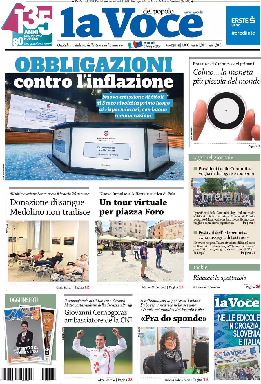 anteprima della prima pagina di la-voce-del-popolo del 28/06/2024