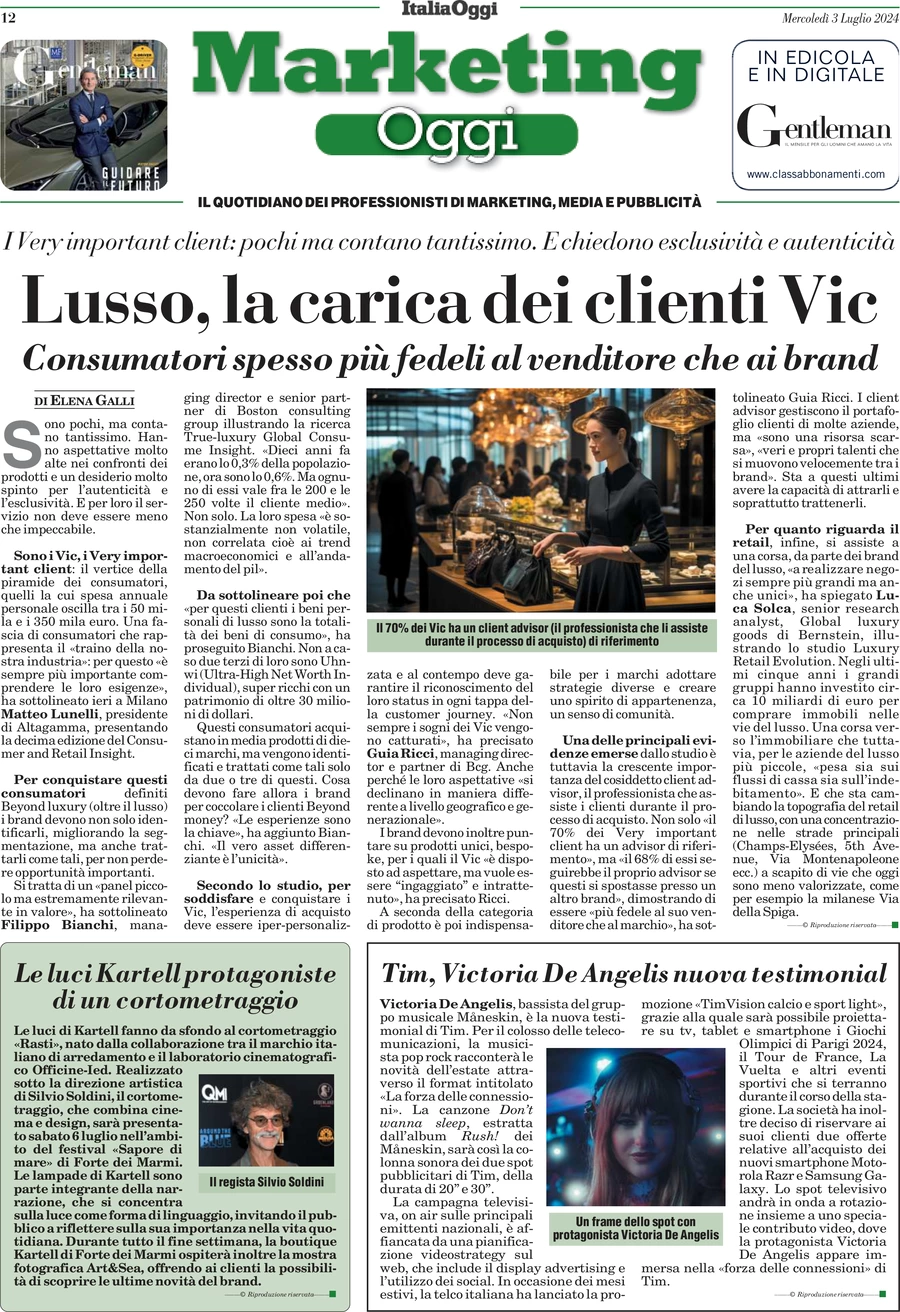 anteprima della prima pagina di marketing-oggi del 03/07/2024