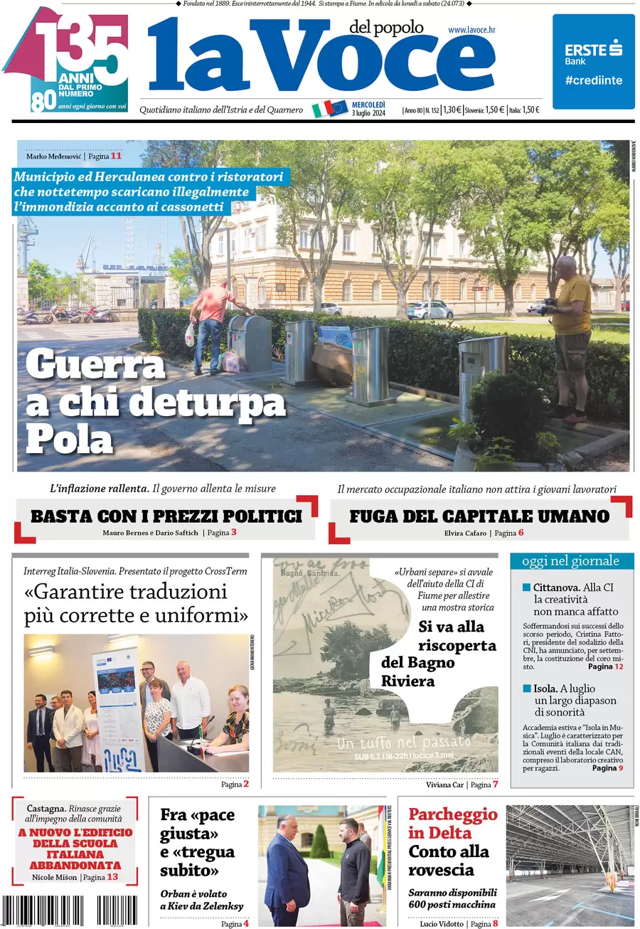 anteprima della prima pagina di la-voce-del-popolo del 03/07/2024