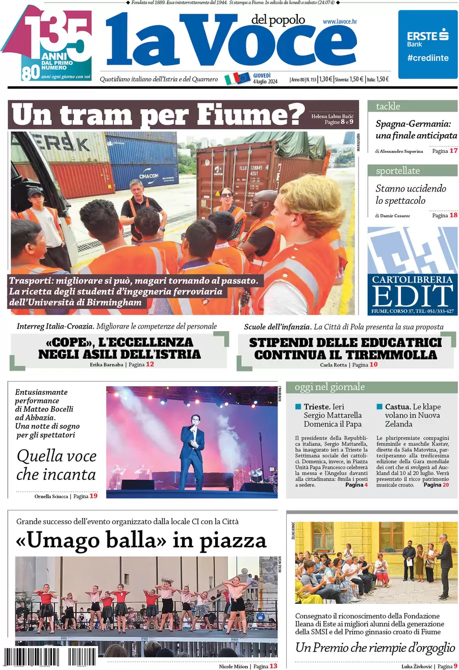 anteprima della prima pagina di la-voce-del-popolo del 04/07/2024