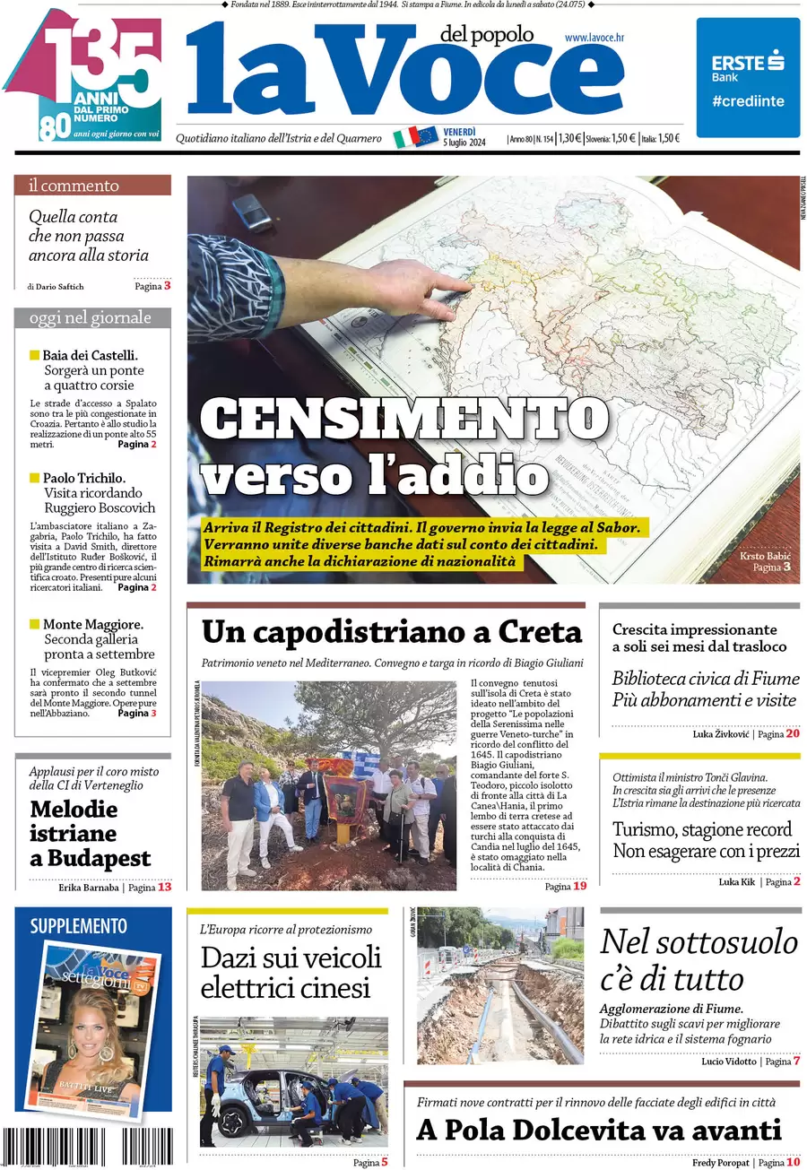 anteprima della prima pagina di la-voce-del-popolo del 05/07/2024