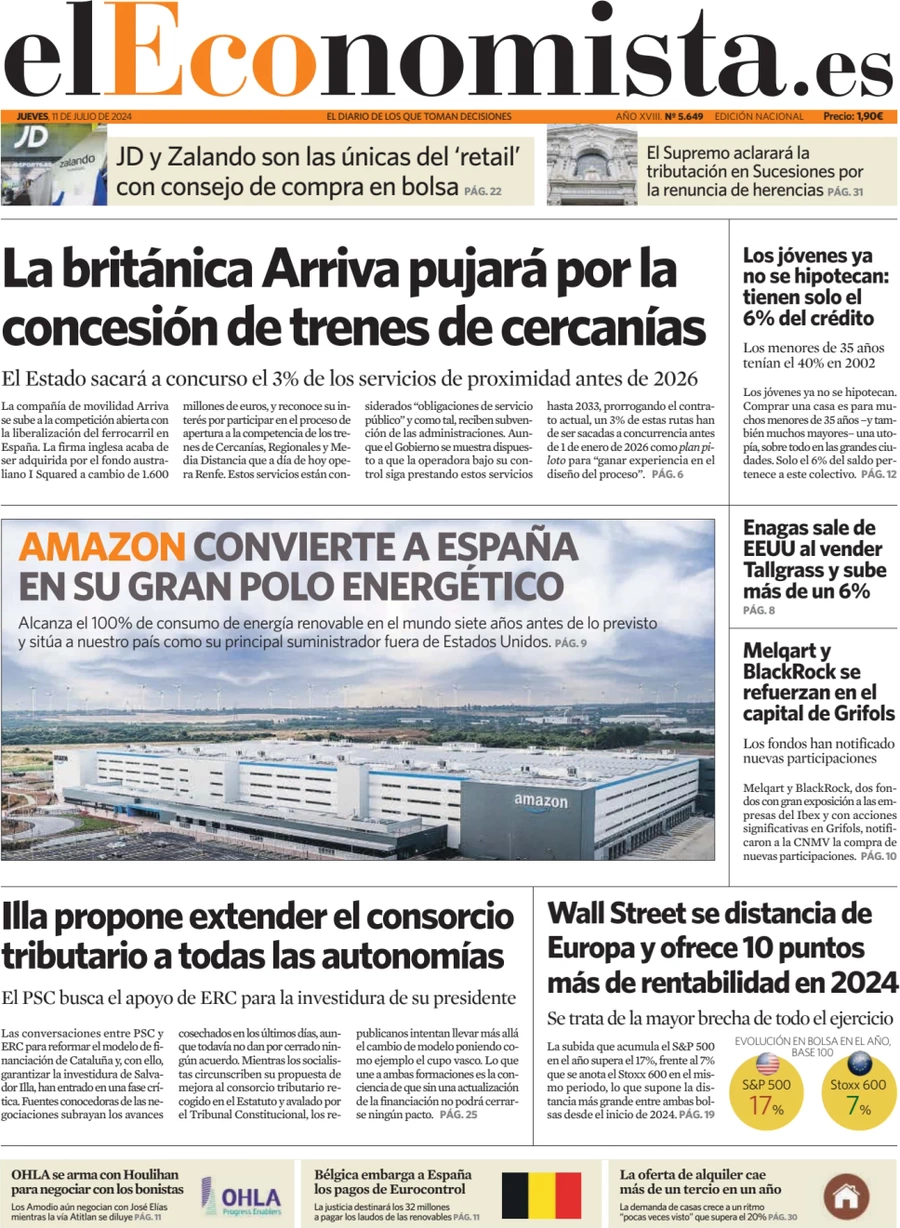 anteprima della prima pagina di el-economista del 11/07/2024