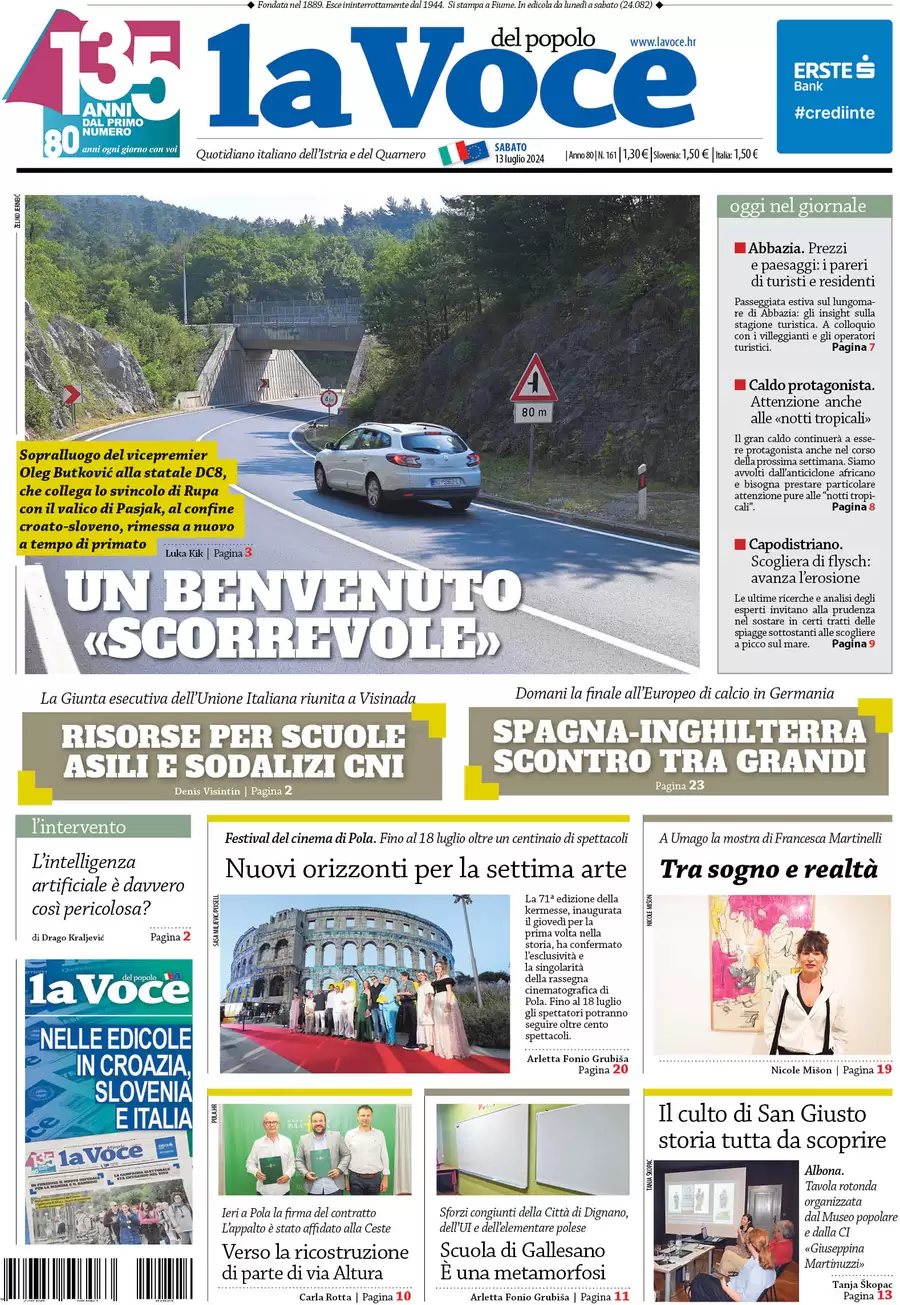anteprima della prima pagina di la-voce-del-popolo del 13/07/2024