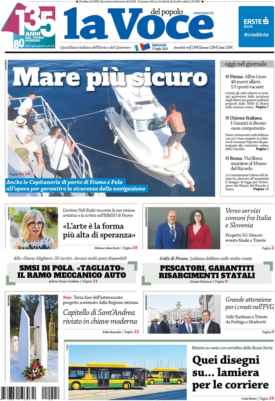 anteprima della prima pagina di la-voce-del-popolo del 17/07/2024