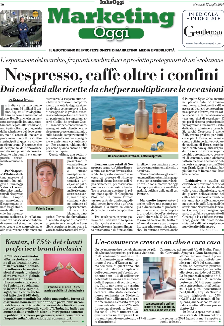 anteprima della prima pagina di marketing-oggi del 17/07/2024