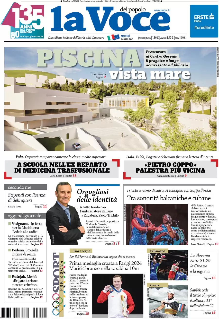 anteprima della prima pagina di la-voce-del-popolo del 30/07/2024