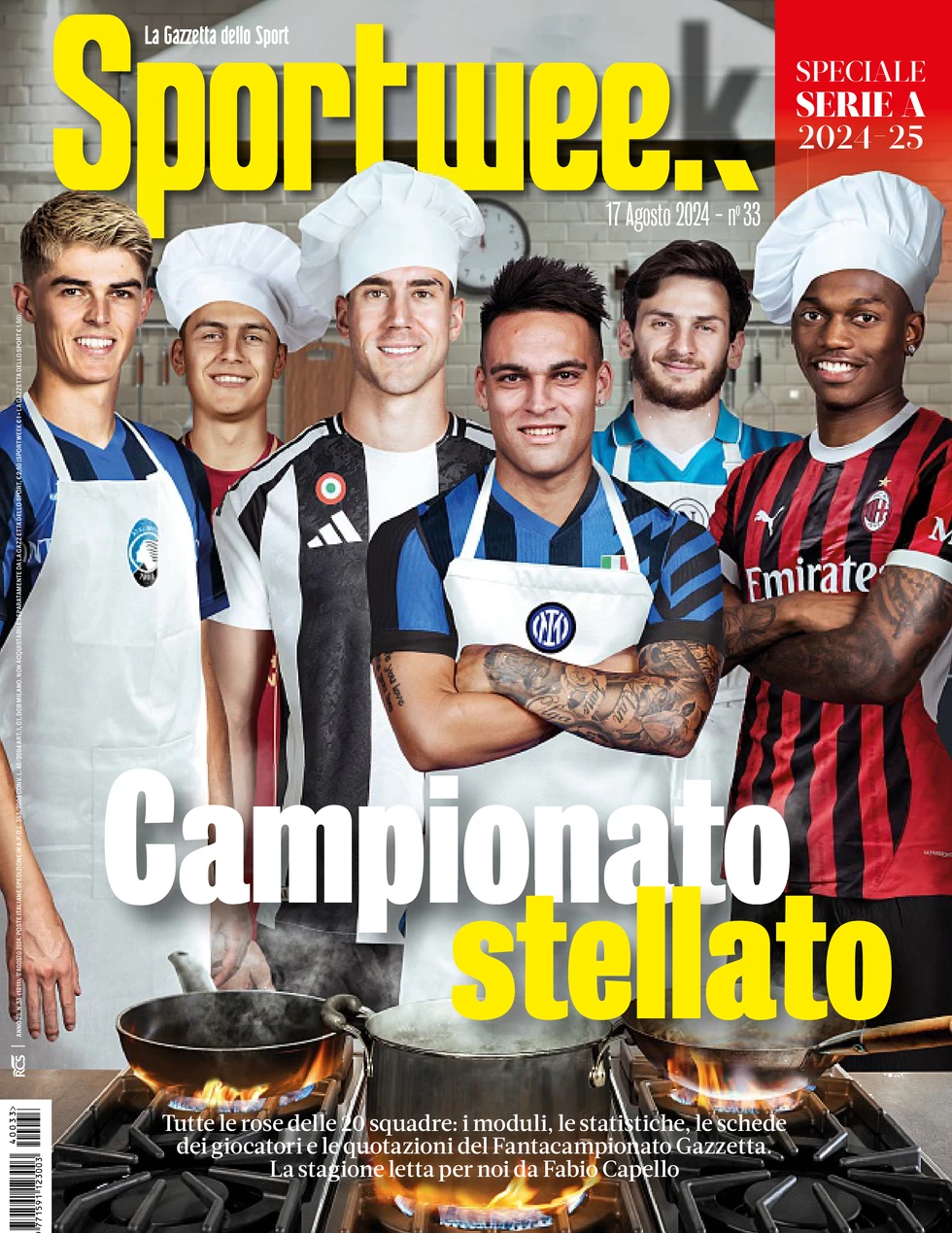 anteprima della prima pagina di sportweek-la-gazzetta-dello-sport del 17/08/2024