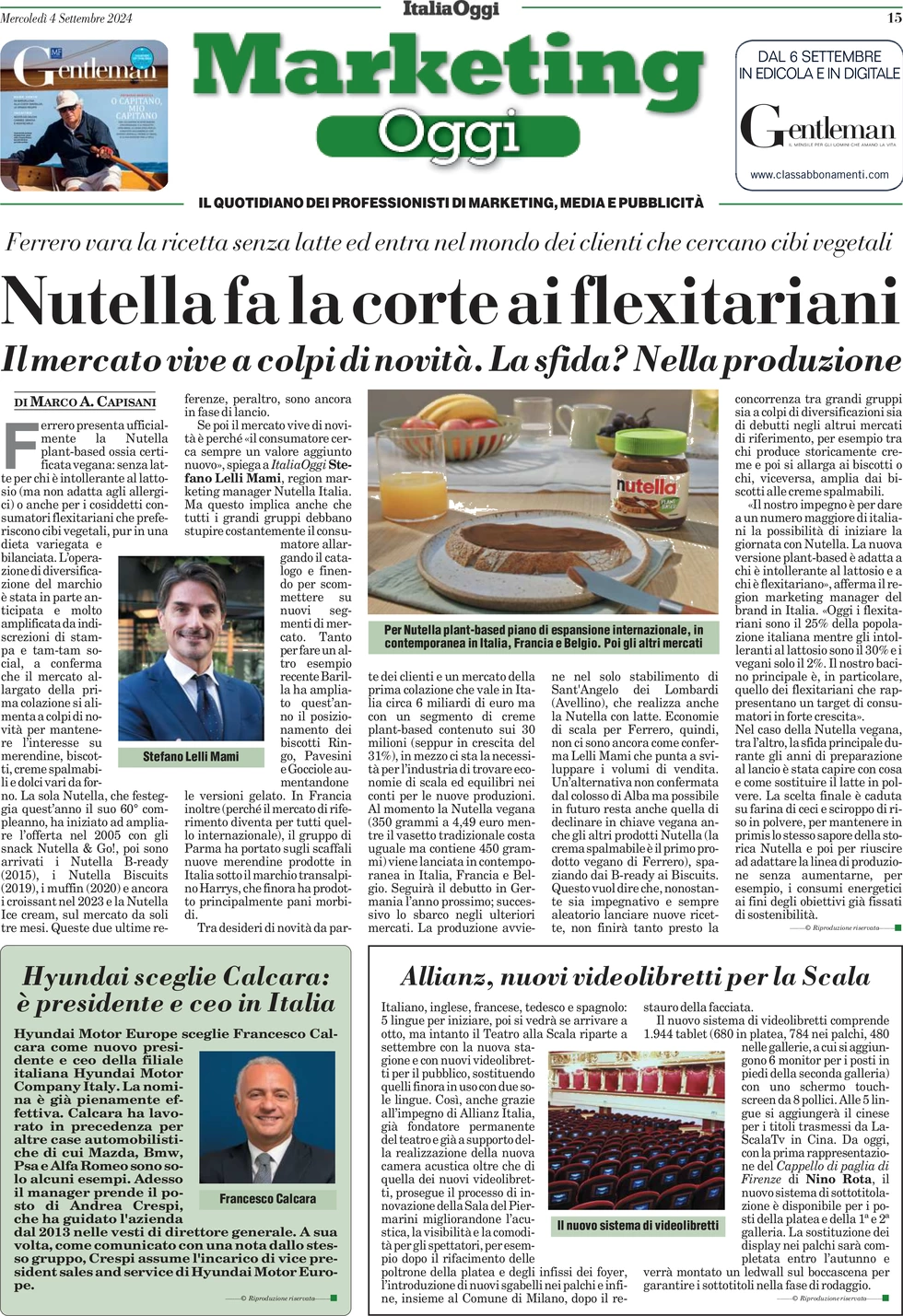 anteprima della prima pagina di marketing-oggi del 04/09/2024