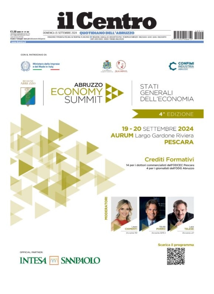 anteprima della prima pagina di il-centro-laquila del 15/09/2024