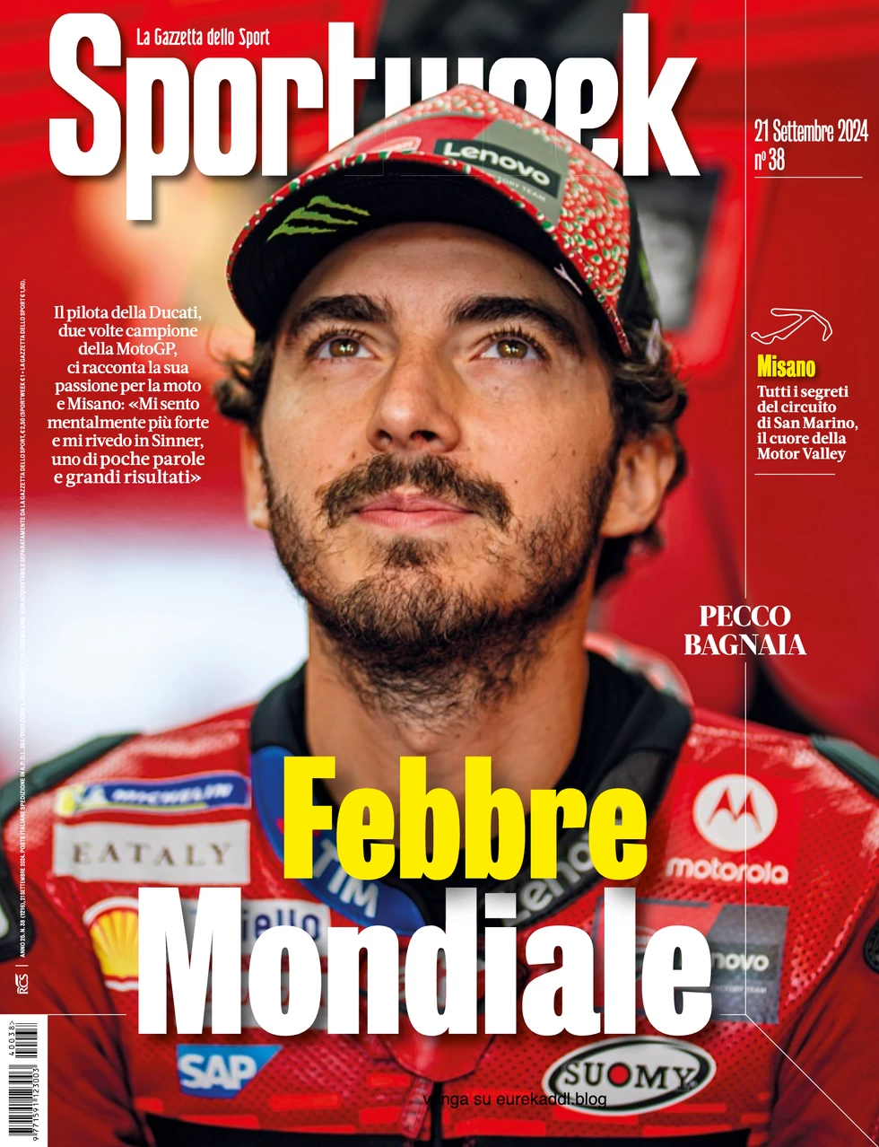 anteprima della prima pagina di sportweek-la-gazzetta-dello-sport del 21/09/2024