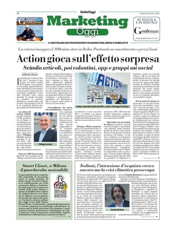 anteprima della prima pagina di marketing-oggi del 28/09/2024