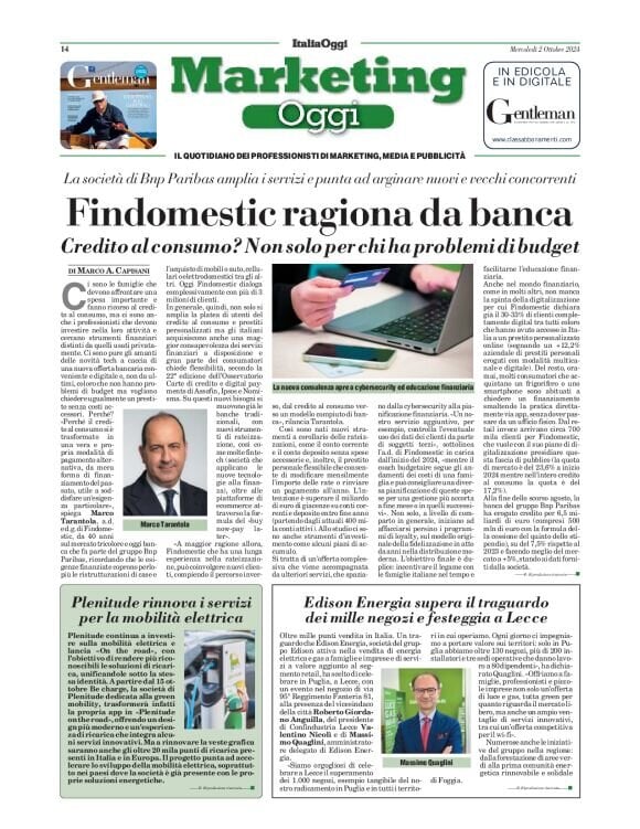 anteprima della prima pagina di marketing-oggi del 02/10/2024