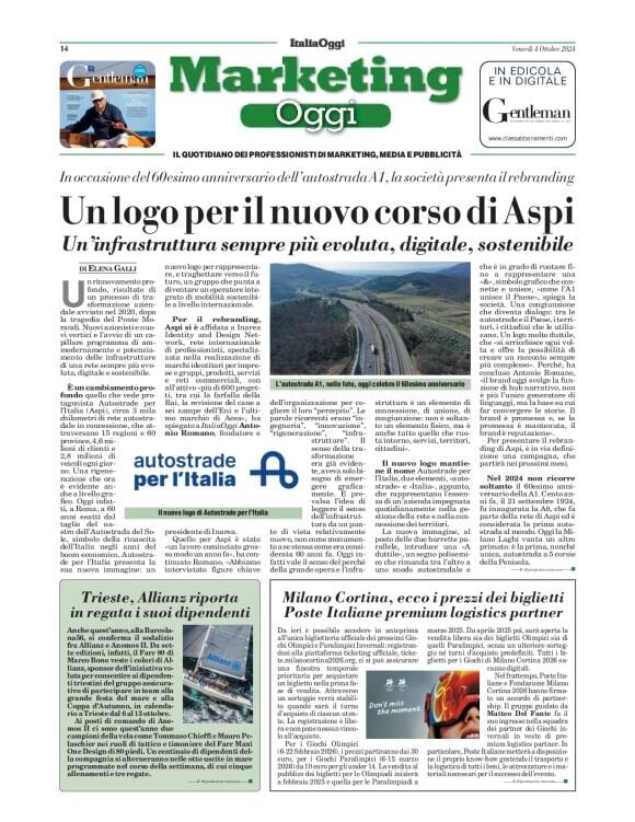 anteprima della prima pagina di marketing-oggi del 04/10/2024