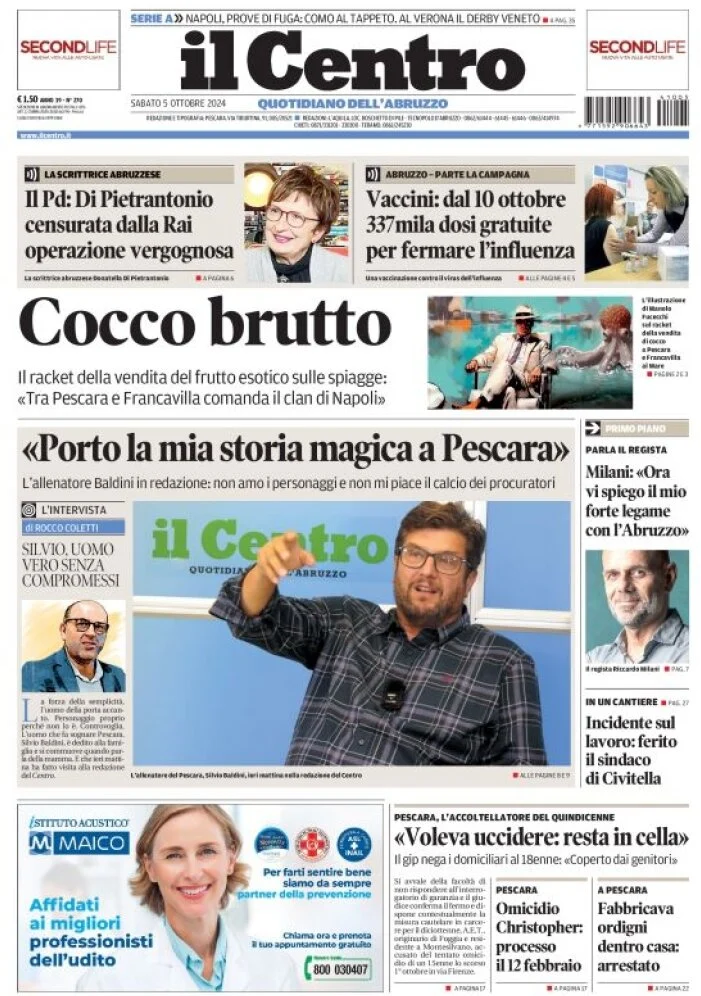 anteprima della prima pagina di il-centro-pescara del 05/10/2024