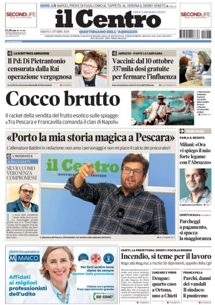 anteprima della prima pagina di il-centro-chieti del 05/10/2024