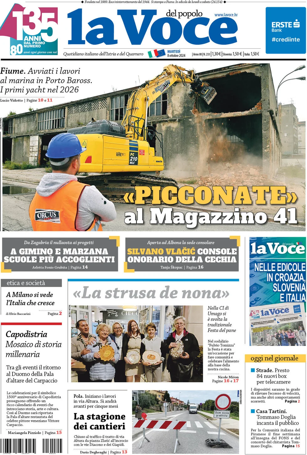 anteprima della prima pagina di la-voce-del-popolo del 08/10/2024