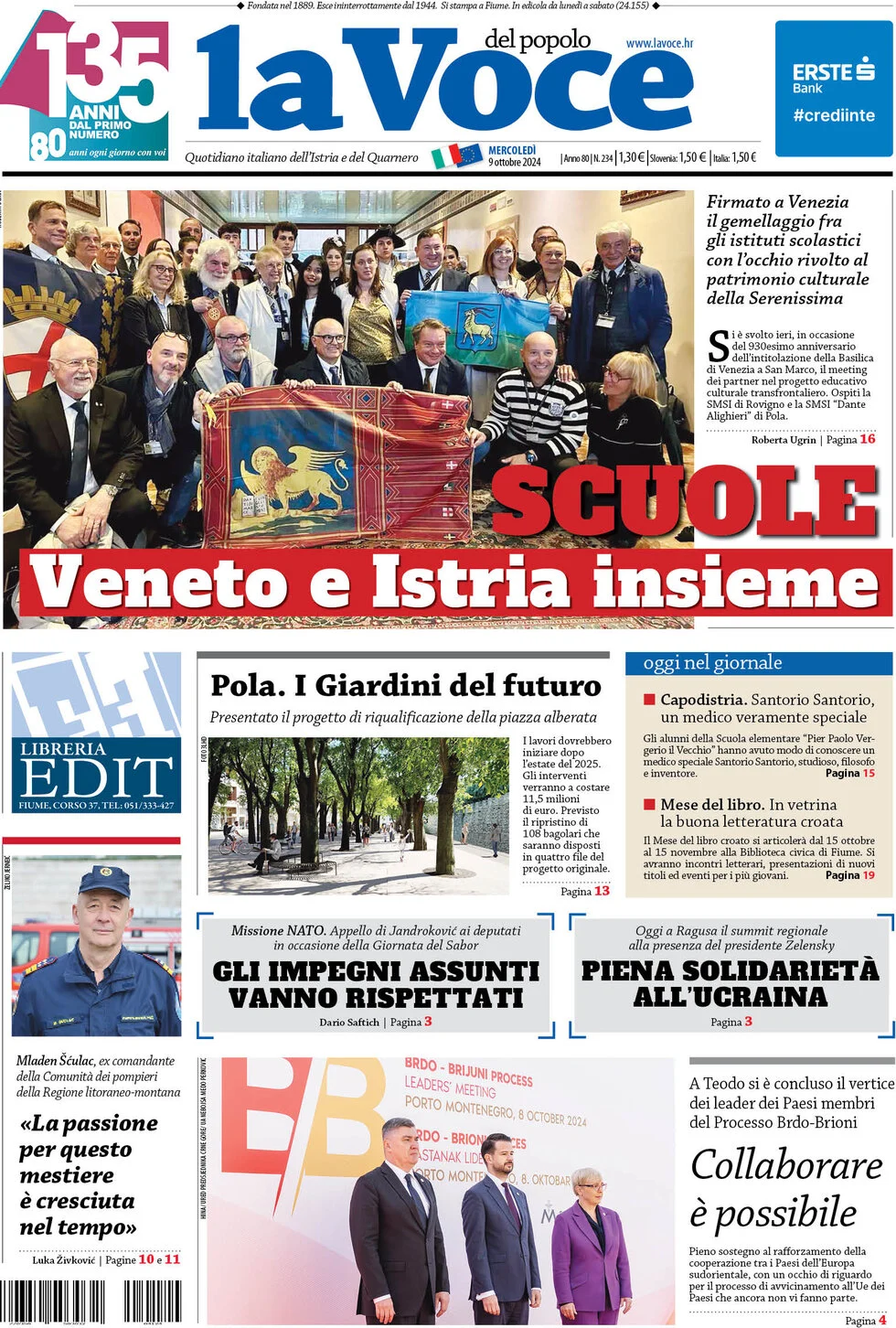 anteprima della prima pagina di la-voce-del-popolo del 09/10/2024