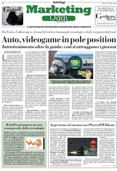 anteprima della prima pagina di marketing-oggi del 12/10/2024