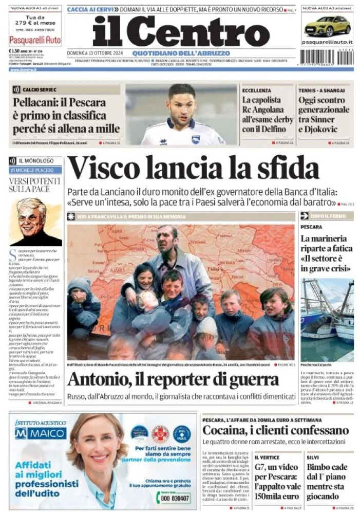 anteprima della prima pagina di il-centro-pescara del 13/10/2024